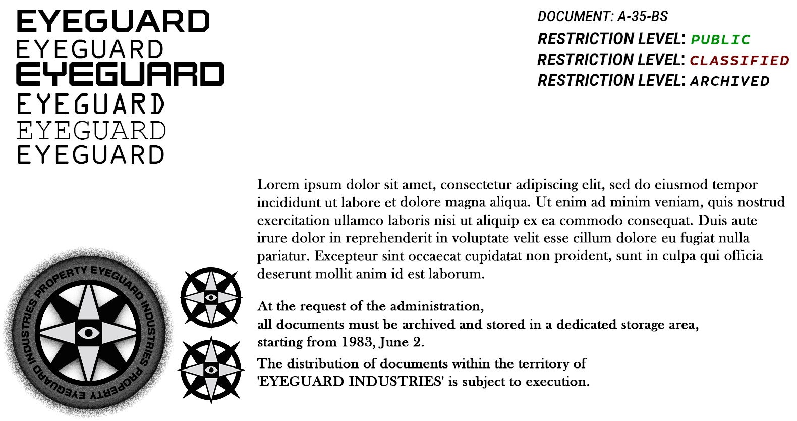 Document design shown in The Bunker
